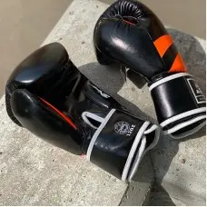Боксерские перчатки BN fight черно-оранжевые